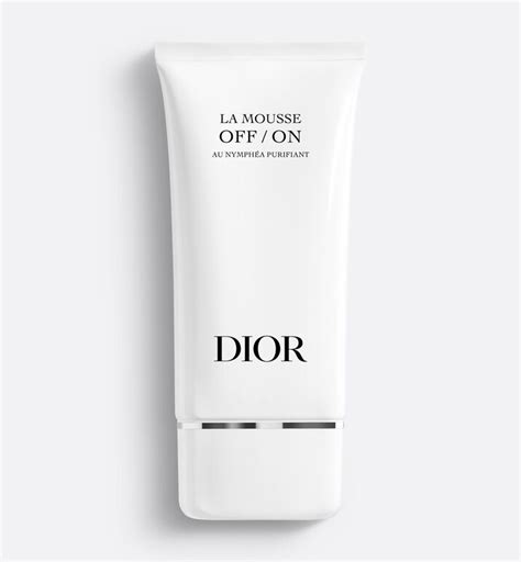 dior mousse tendre nettoyante|La Mousse OFF/ON : une action nettoyante et une action soin.